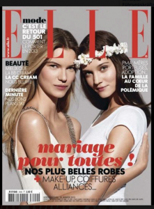 Cover franz. Ausgabe Elle Januar 2013: 2 Frauen