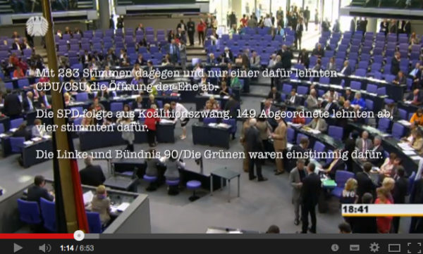 Video – Der Bundestag und die Abstimmung zum Adoptionsrecht.