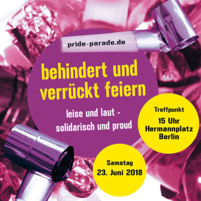 Berlin: Etwas andere Pride Parade am 23. Juni 2018 …